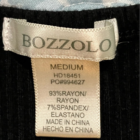 Bozzolo size medium long sleeve sexy style black dress - Picture 2 of 11